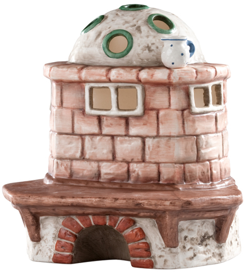 828039 - Brick Oven Tea Light Candle Holder