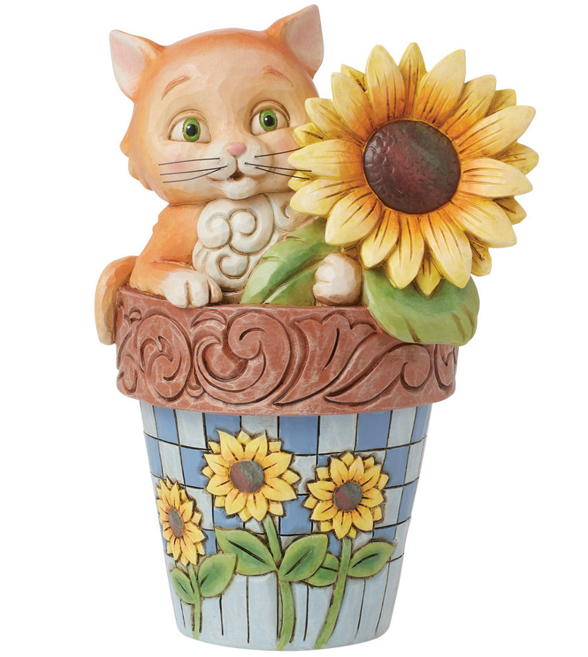 JS6016387 - Cat in Flowerpot