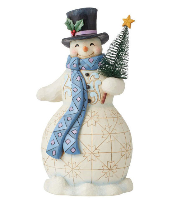 JS6011160 - Snowman Bottle Brush Tree