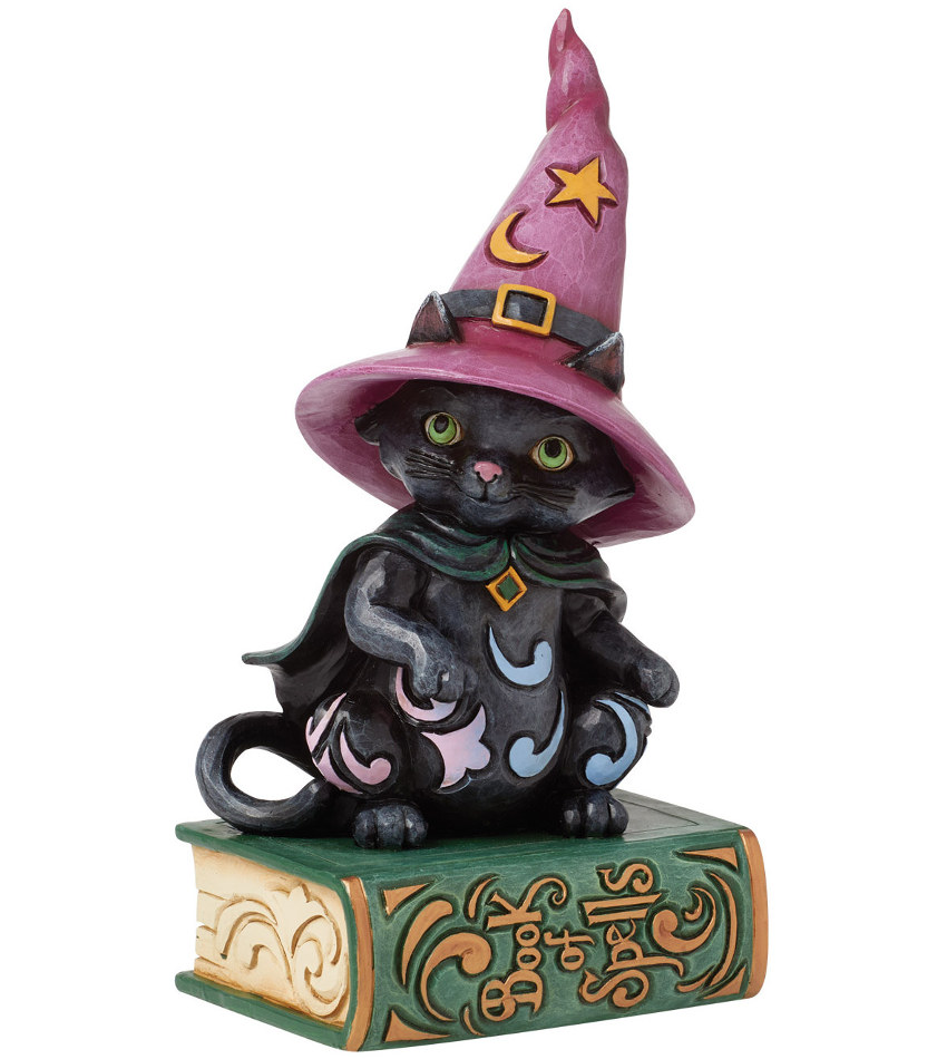 JS6016645 - Black Cat Sitting on Book