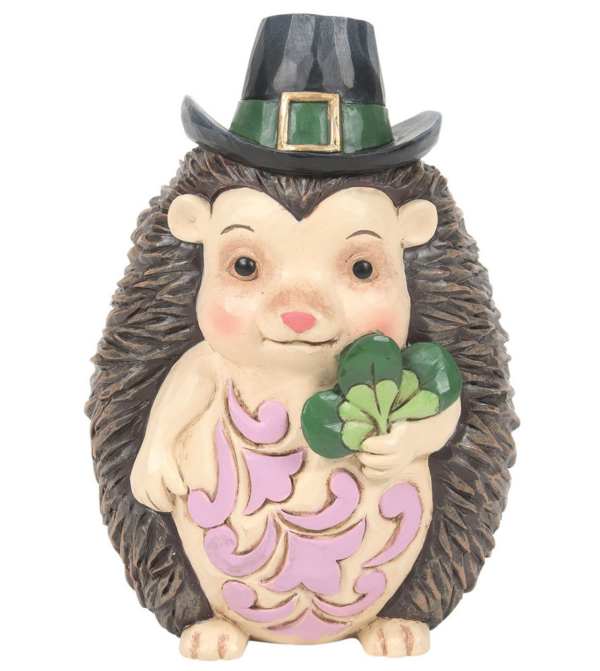 JS6014384 - Hedgehog w/Green Hat & Clover