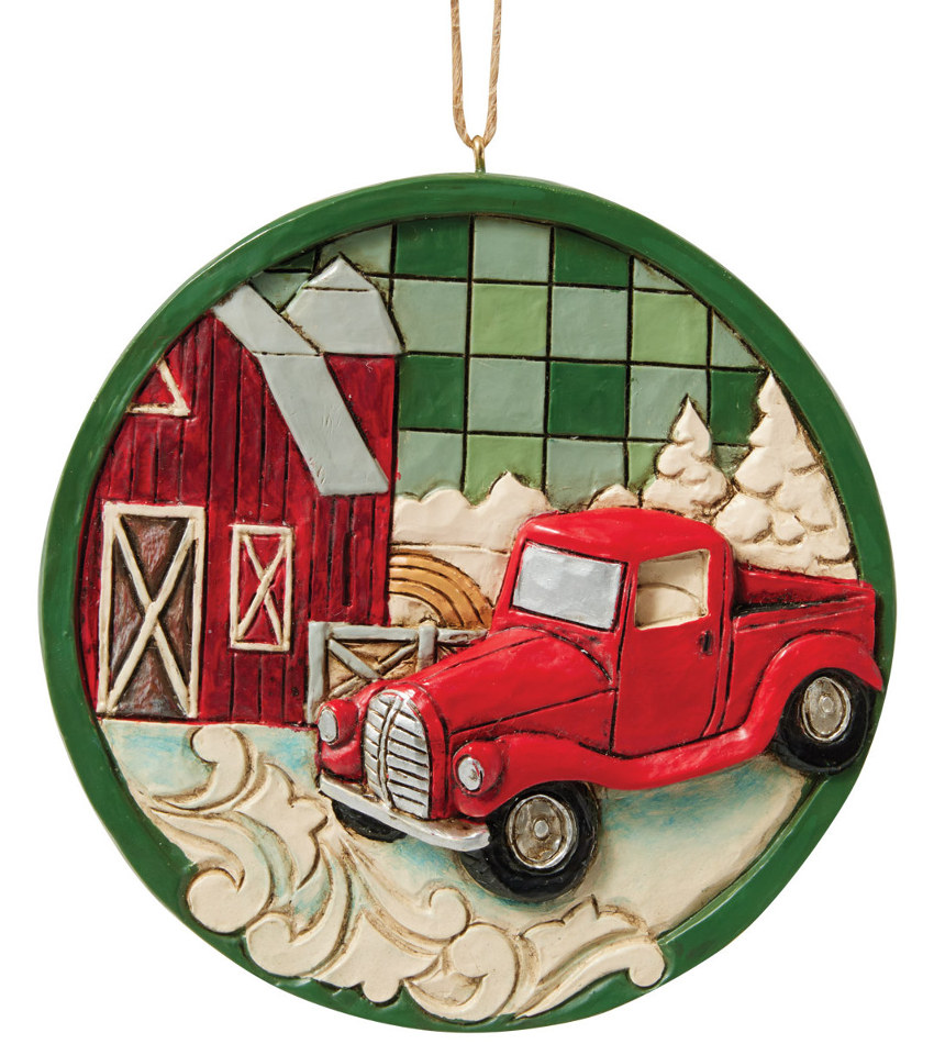 JS6017031 - Highland Glen Red Truck Ornament