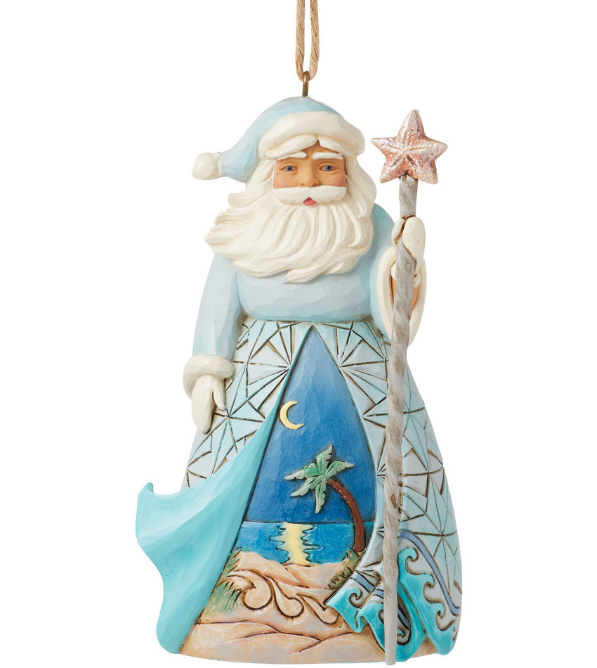 JS6016518 - Santa with Starfish Cane Ornament
