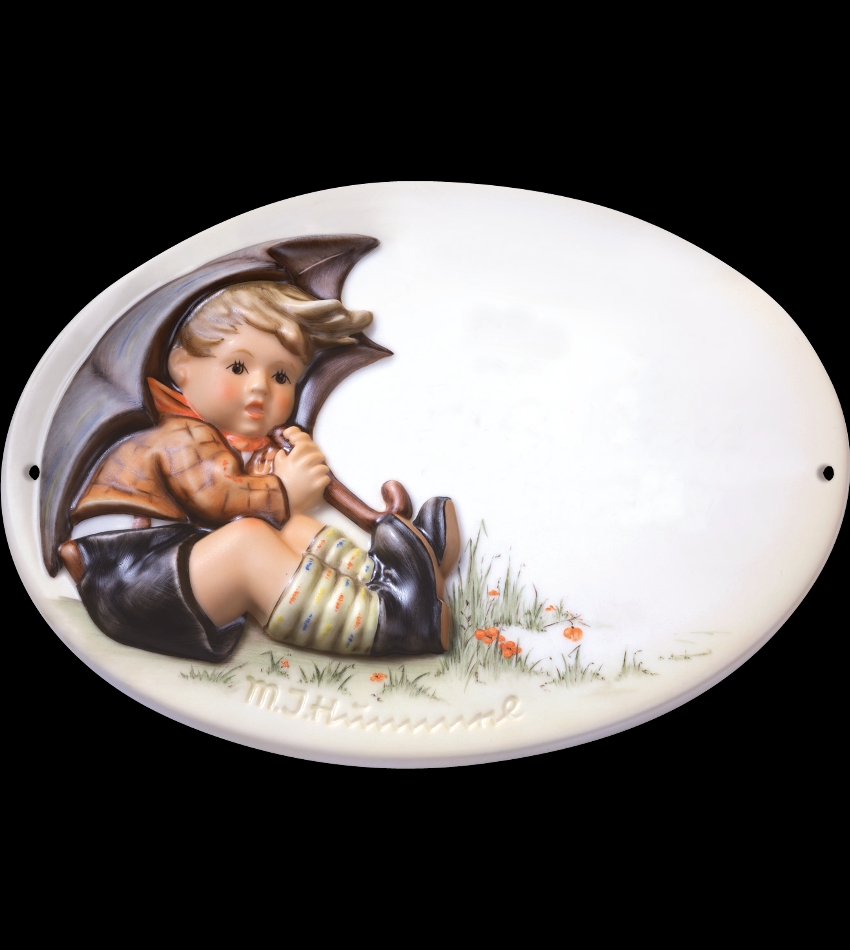 828086 - Umbrella Boy Door Plaque