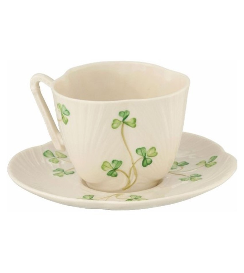 BKB0242 - Harp Shamrock Teacup & Saucer