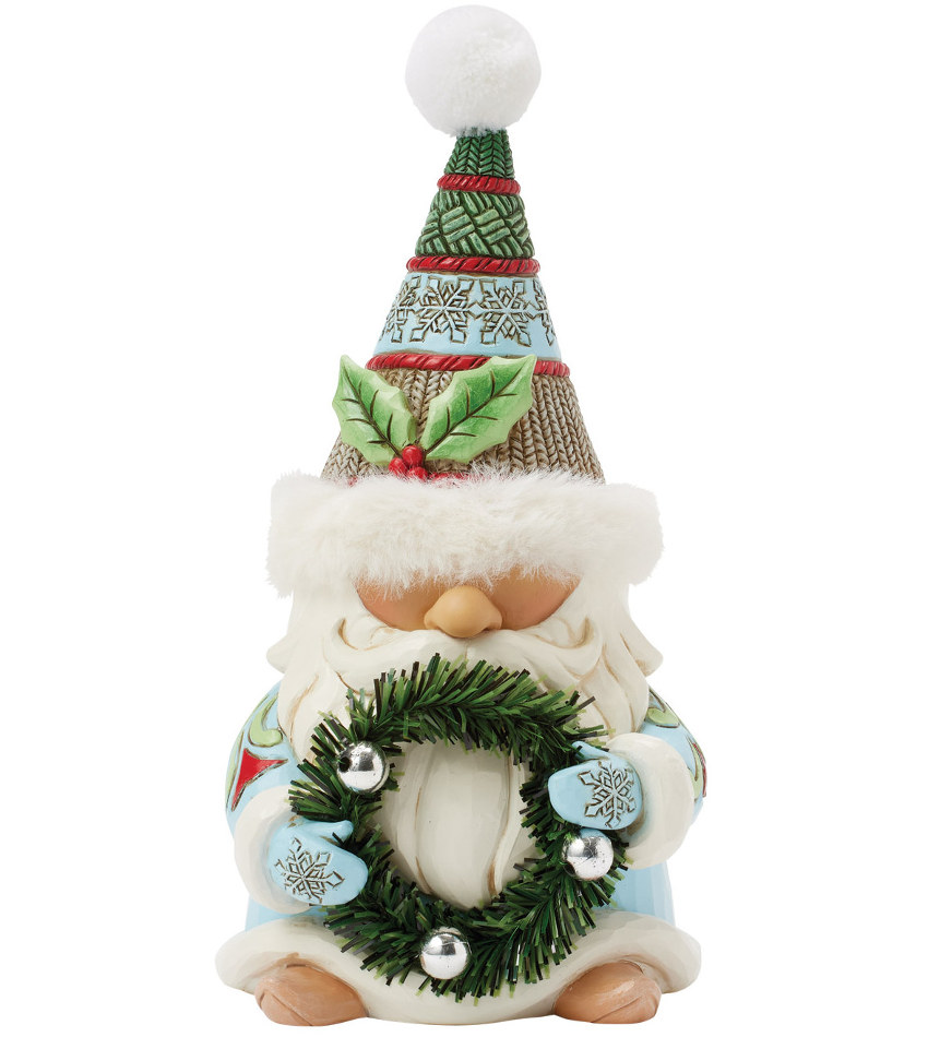 JS6017287 - Gnome w/Wreath & Fur Hat