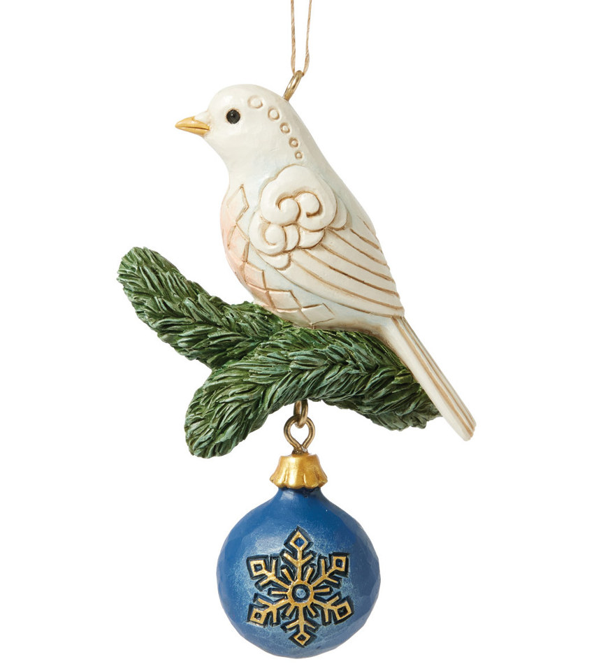 JS6017050 - Blue & Gold Dove Ornament