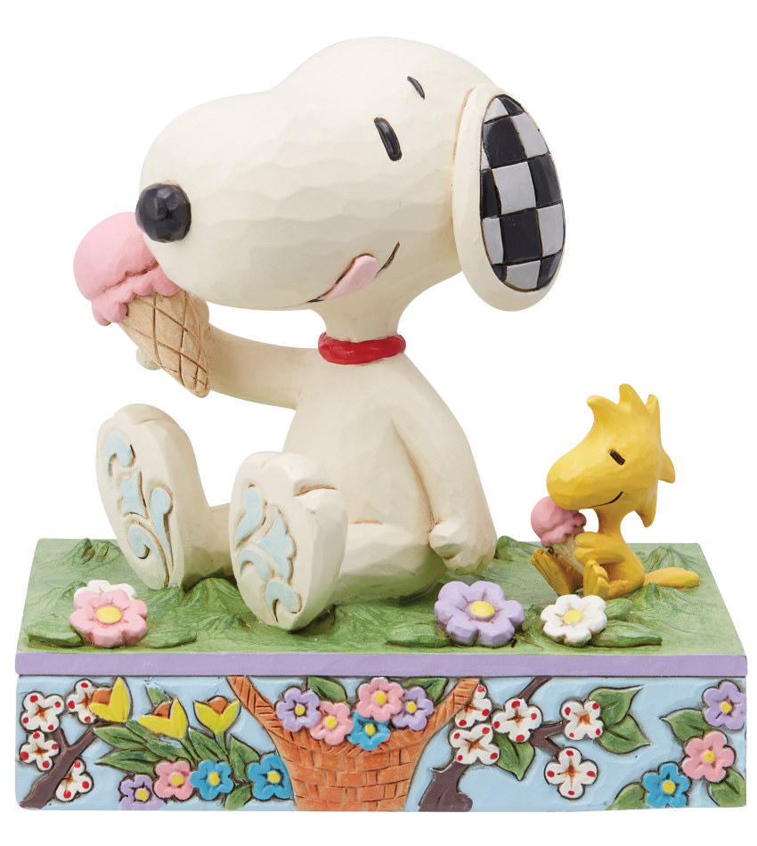 JS6014349 - Snoopy & Woodstock Eating Ice Cream