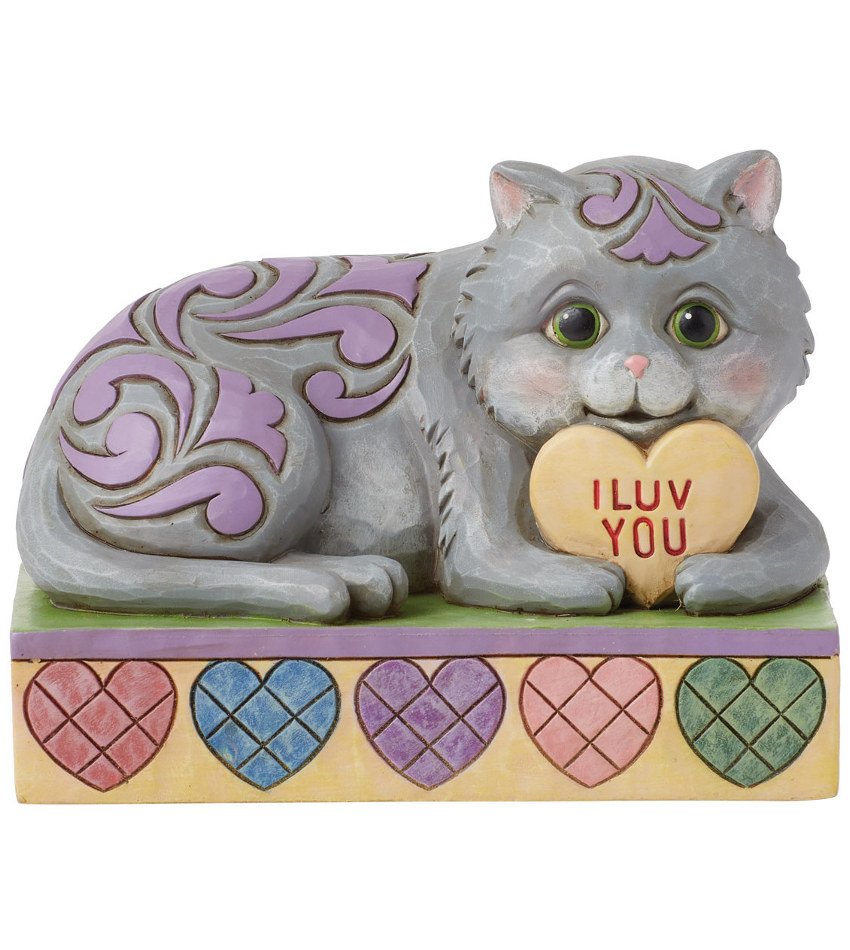 JS6016437 - Cat Lying w/message hearts