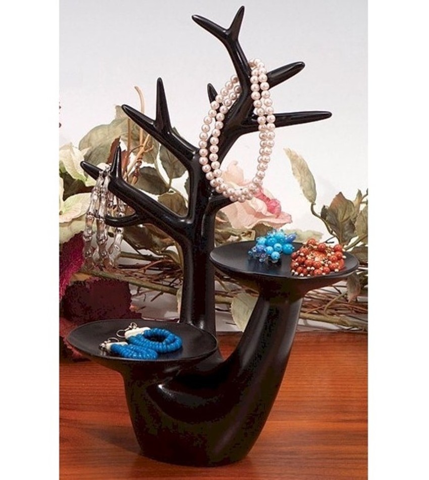 WP22-0904 - Molded Jewelry Holder, black dish