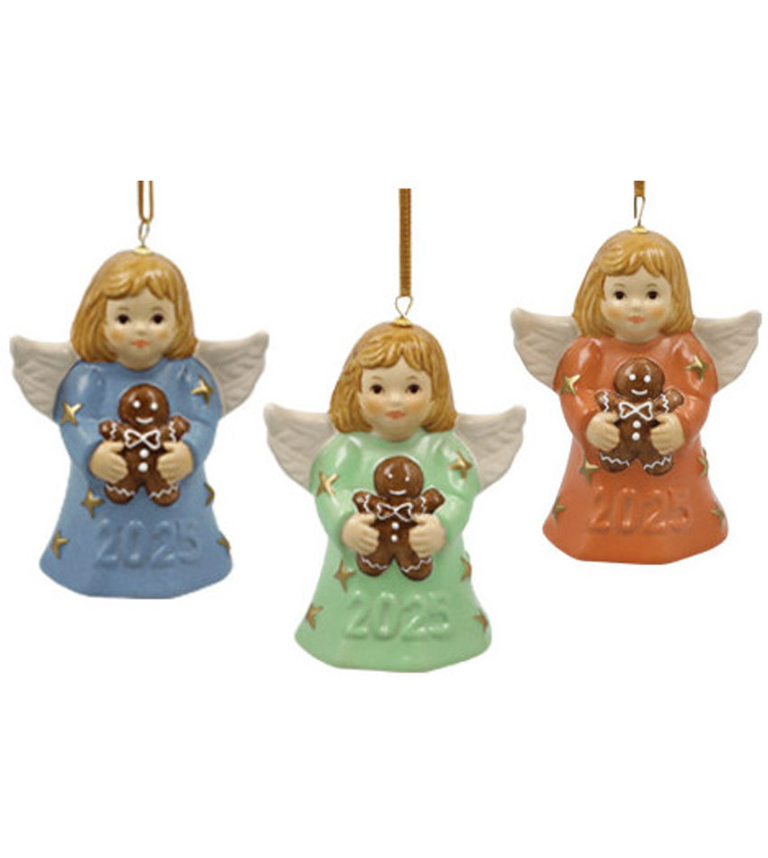 G120000 - 2025 Goebel Annual angel Bell, colored - set of 3