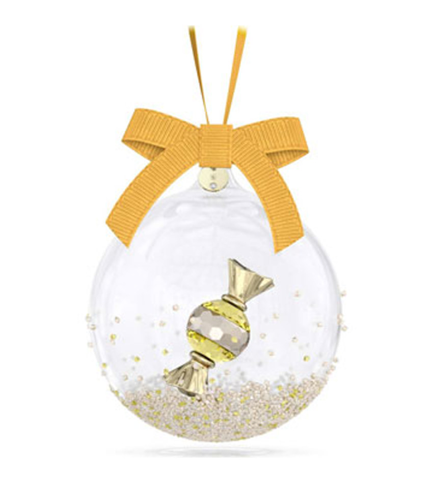 S5688315 - Holiday Cheers Dulcis Ball Ornament, yellow