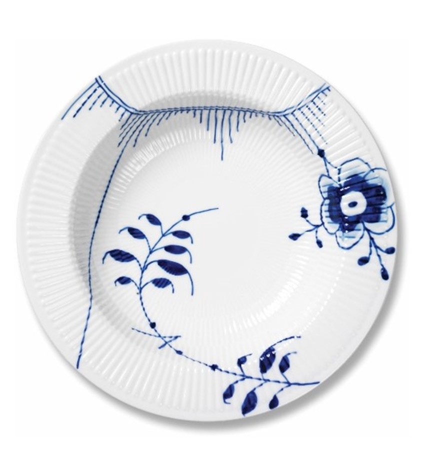 RC2381630 - Blue Fluted Mega Pasta Bowl