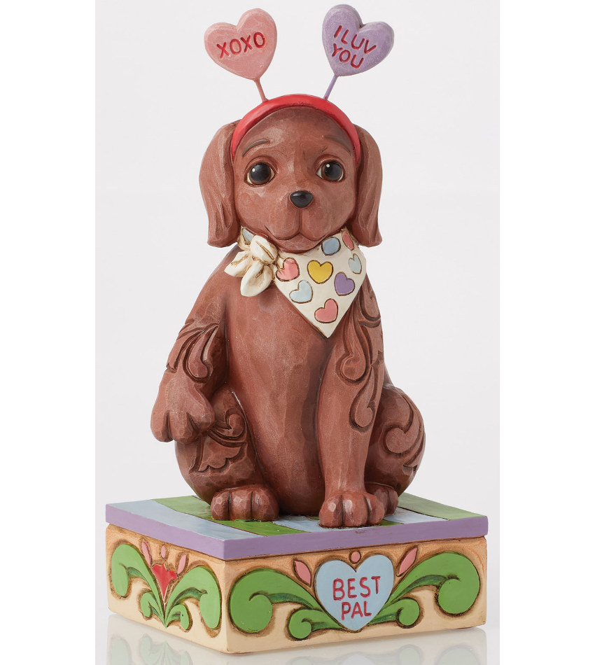 JS6016436 - Cute Dog w/message hearts