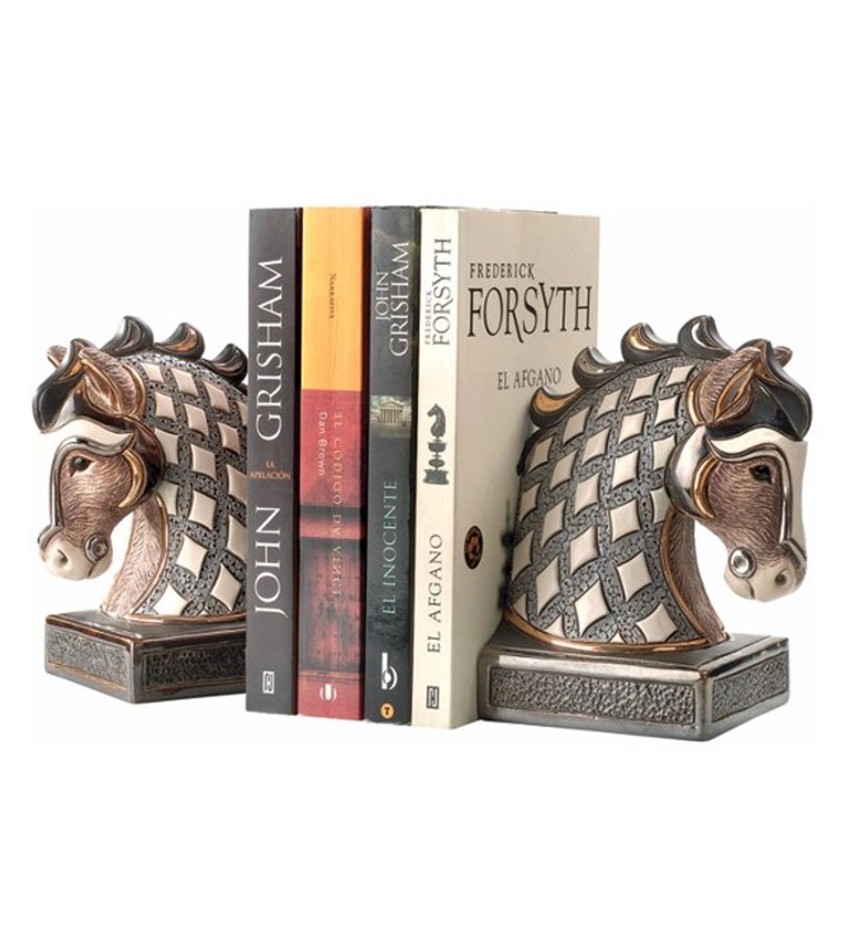 DERBE01W - White Horse Bookend