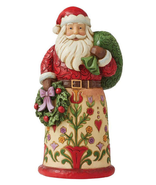 JS6010823 - Santa Holding Wreath and Bag