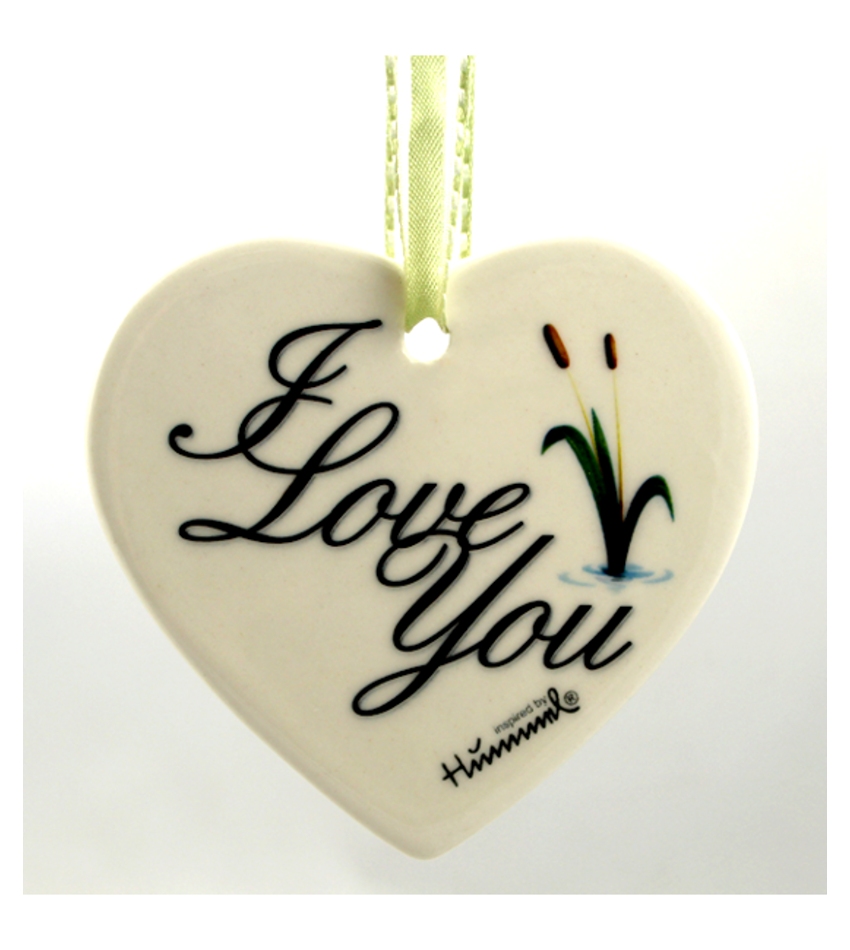 610002 - Cattails, I Love You Heart Ornament