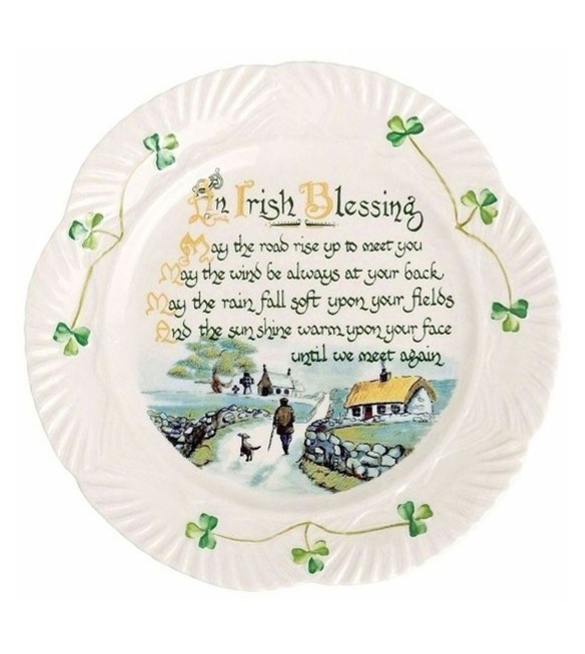 BKB2574 - Harp Irish Blessing Plate