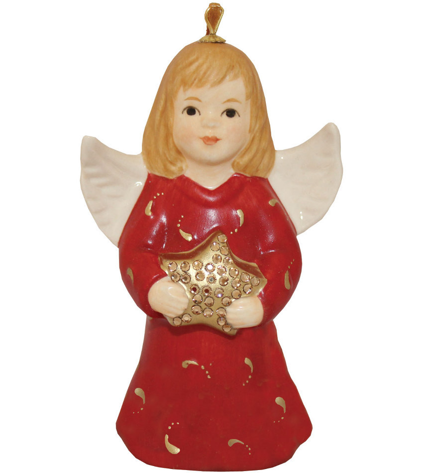 G100101 - Ruby Red Commemorative Angel Bell