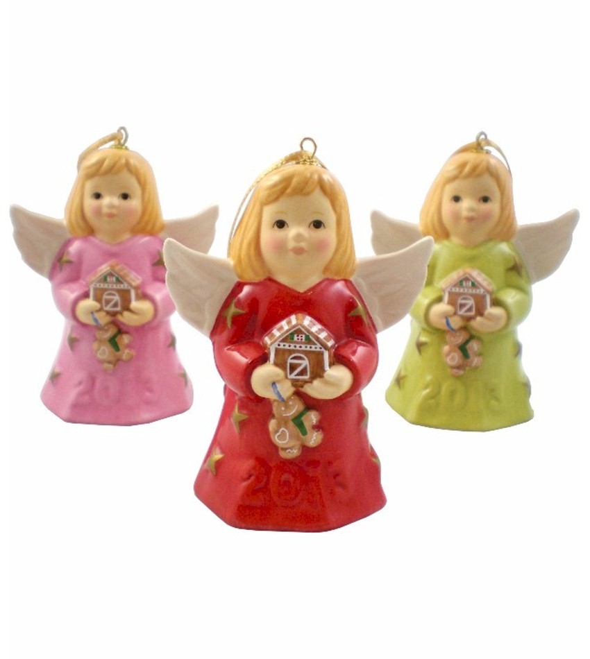 G108300 - 2013 Goebel Annual Angel Bell, colored-set of 3