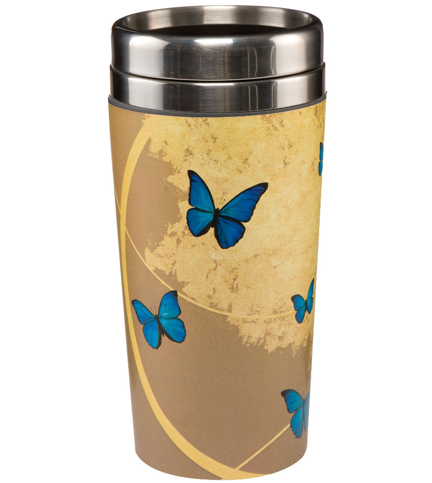 G26150541 - Blue Butterflies Mug To Go