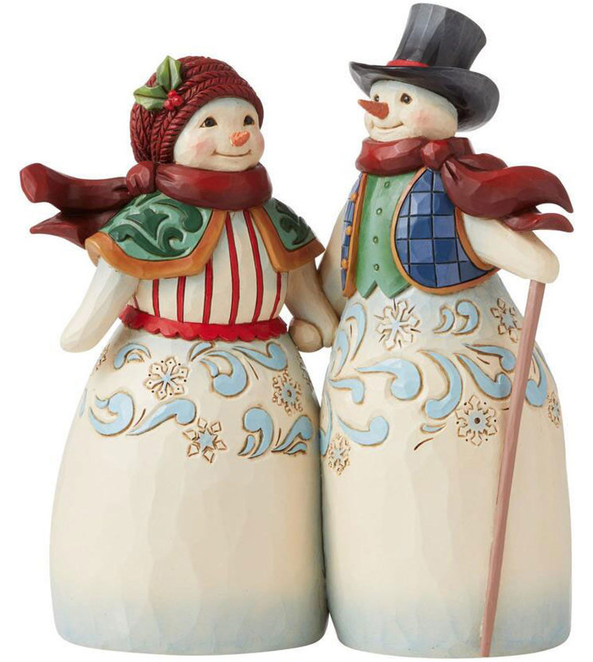 JS6008920 - Snowman Couple Holding Hands