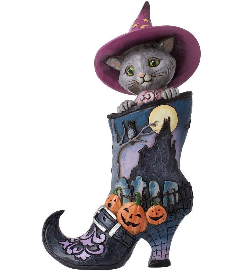 JS6012750 - Witch's Boot with Black Cat