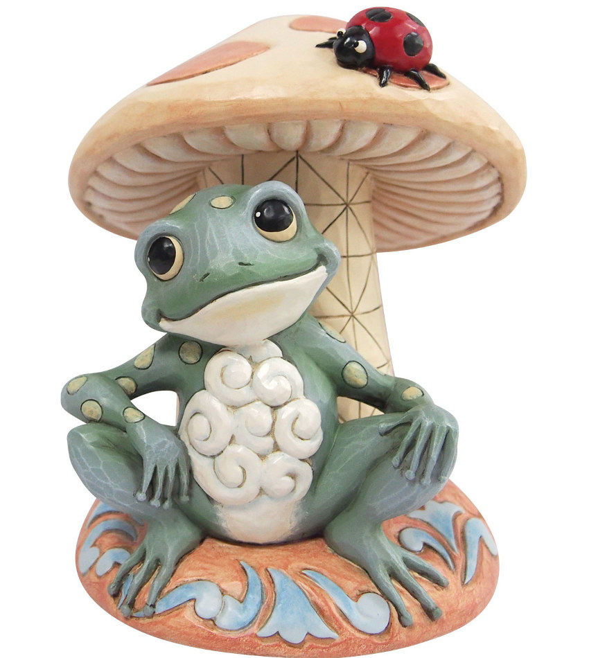 JS6014429 - Frog Leaning on Mushroom