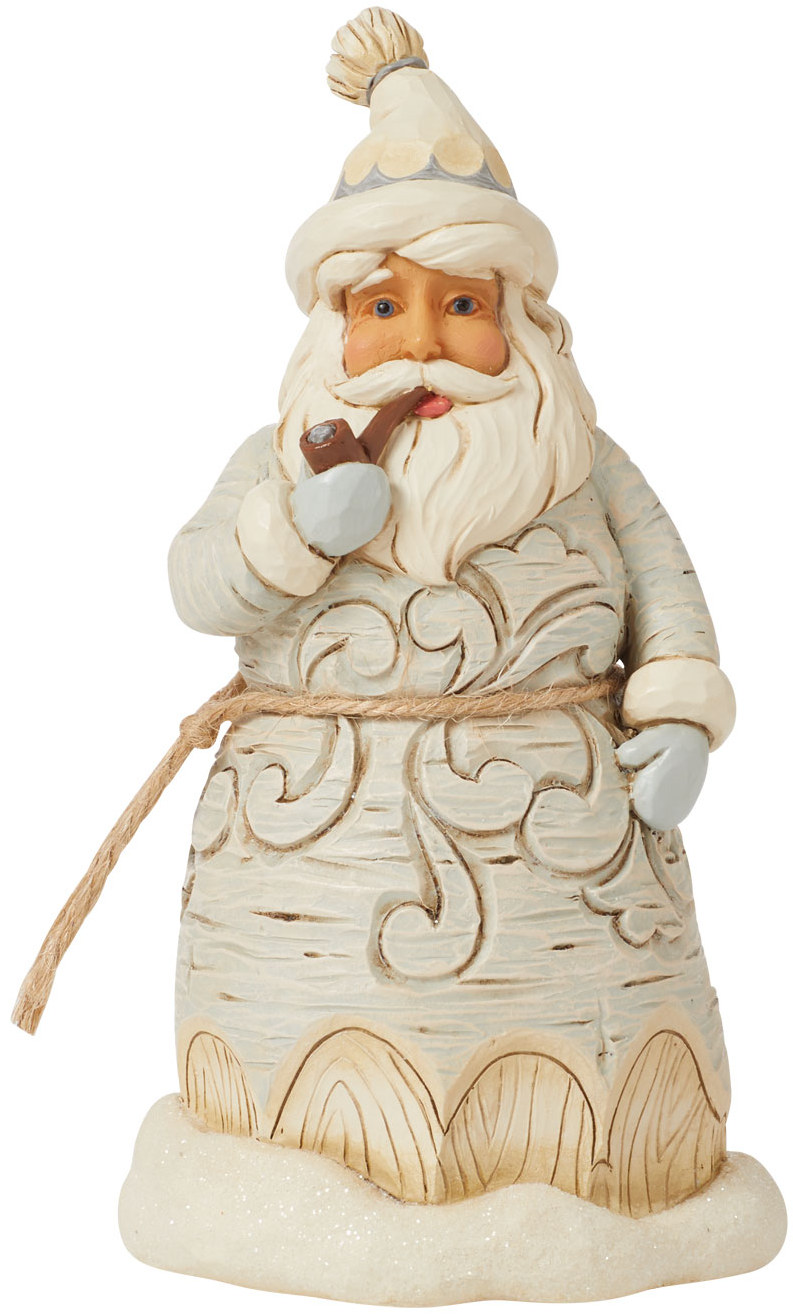 JS6015154 - Woodland Carved Santa with Pipe