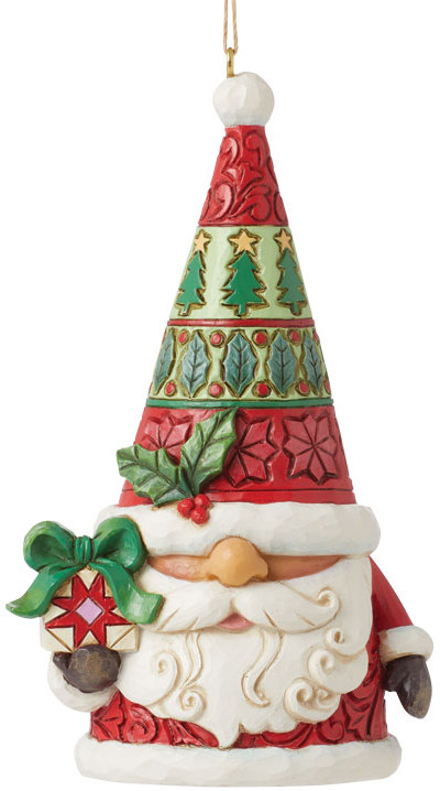 JS6015544 - Santa Gnome with Gift Ornament