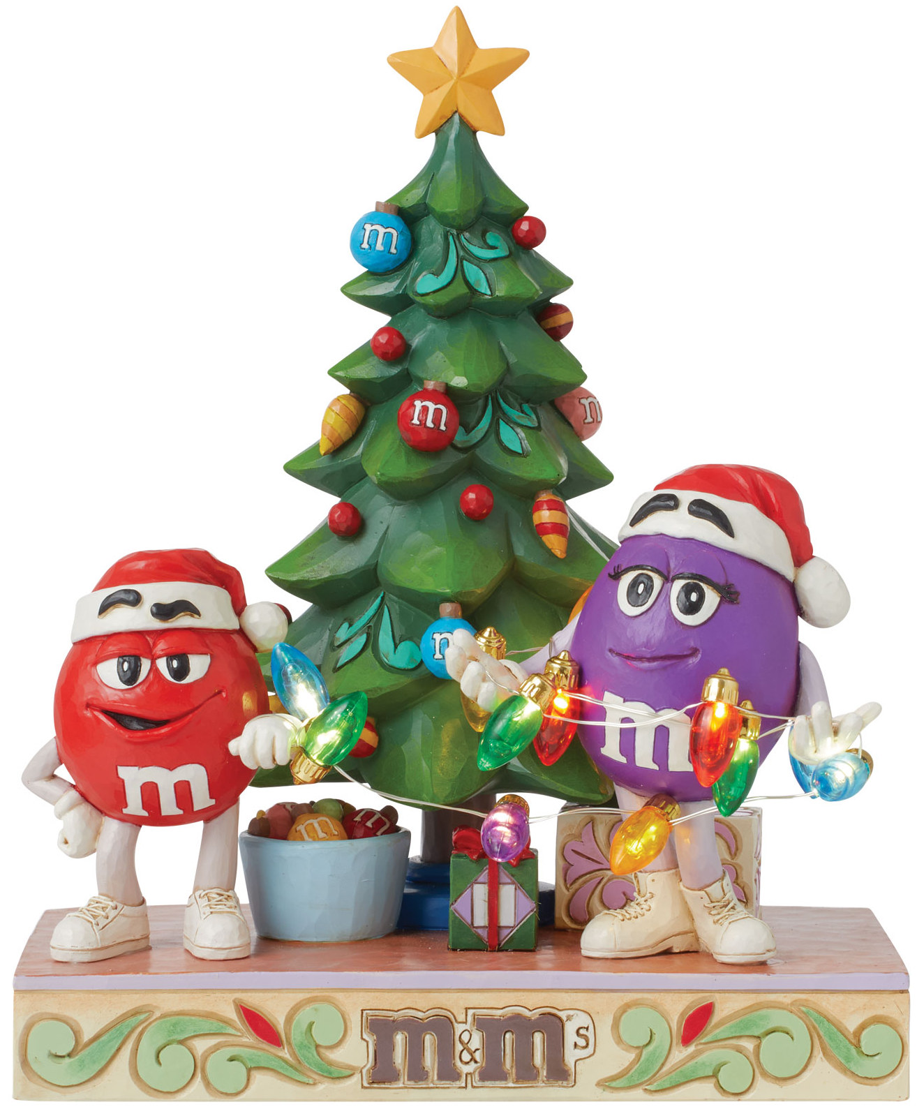 JS6015679 - M&M'x Purple & Red Characters Decorating Christmas Tree