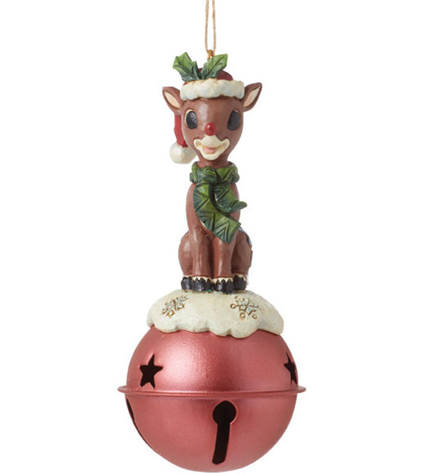 JS6015721 - Rudolph Standing on Bell Ornament