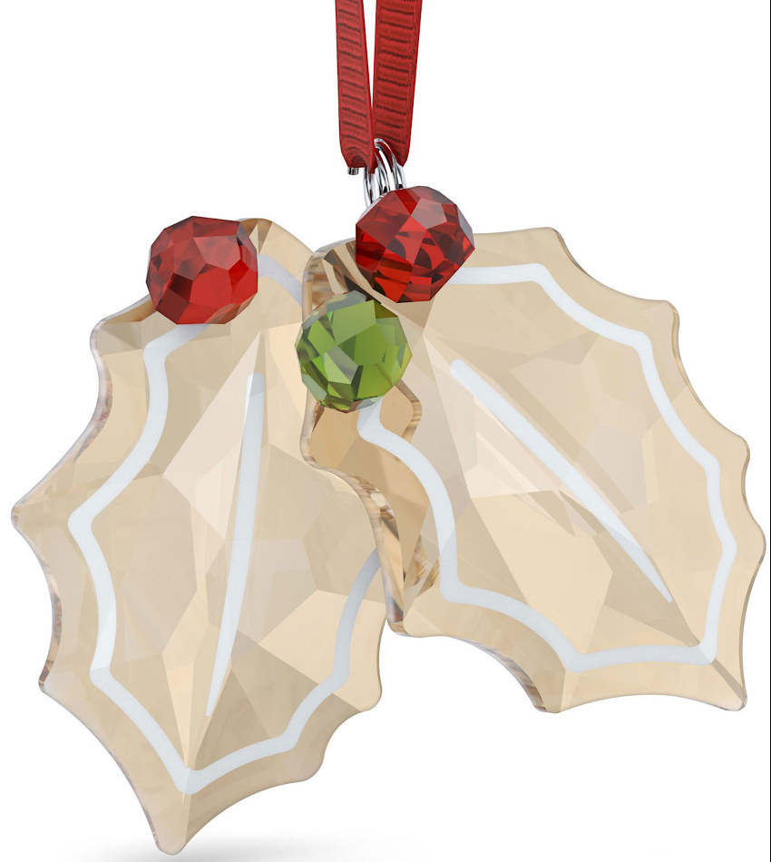 S5656277 - Holly Leaves Ornament